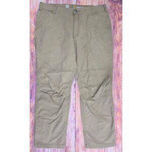 Carhartt Mens Full Swing Relaxed Fit Work Pants 40x30 Beige Cotton/Polyester Ble
